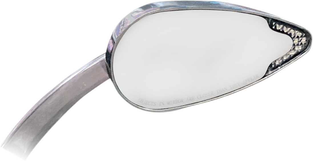 Custom Dynamics Mirrors - Dynamic - Side View - Oval - Chrome CD-MIRROR-C - Cycle City Outdoors