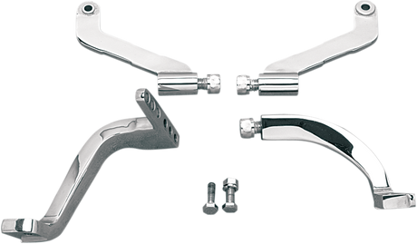 DRAG SPECIALTIES Floorboard Mounting Brackets - Chrome - FLT/FLHT 057091-BC5 - Cycle City Outdoors