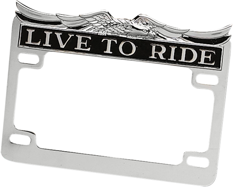 DRAG SPECIALTIES Chrome Live Ride License Frame 28-6014-BC732 - Cycle City Outdoors