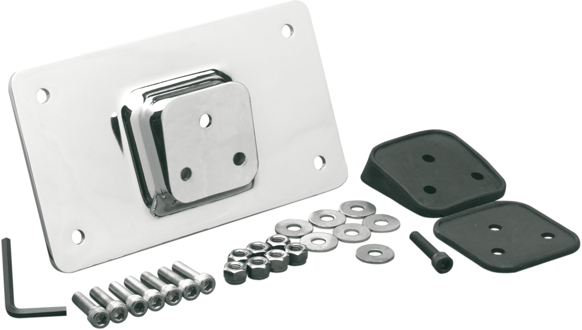 DRAG SPECIALTIES Fender License Plate Mount - Chrome 090205-BC4 - Cycle City Outdoors