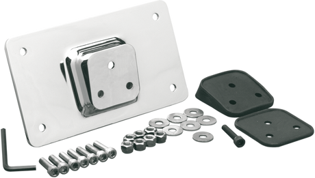 DRAG SPECIALTIES Fender License Plate Mount - Chrome 090205-BC4 - Cycle City Outdoors