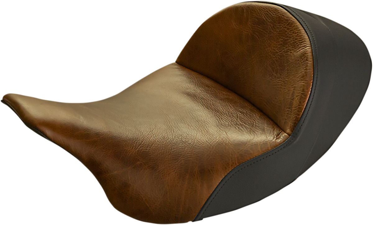 SADDLEMEN Lariat Solo Seat - Low - Distressed Brown - FL '08-'23 808-07B-0041L