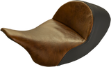 SADDLEMEN Lariat Solo Seat - Low - Distressed Brown - FL '08-'23 808-07B-0041L