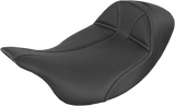 SADDLEMEN Dominator Seat - Low - Solo - Black with Gray Stitching - FL '08-'23 808-07B-0042L