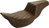SADDLEMEN Step-Up Seat - Extended Reach - Front Lattice Stitch - Brown - FL '08-'23 - Part 808-07B-172BREX