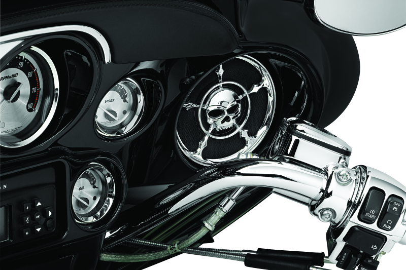 Kuryakyn Zombie Speaker Grills Chrome - Cycle City Outdoors