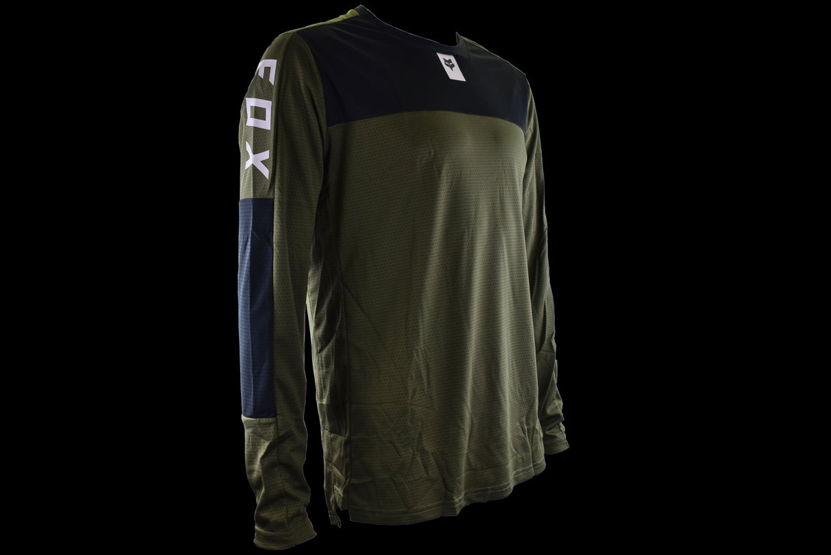 Fox Racing - Defend Long Sleeve Fox Head Jersey - Olive Green - M