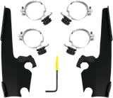 MEMPHIS SHADES Fats/Slim Windshield Trigger Lock Complete Mount Kit - Black - XL MEB2054