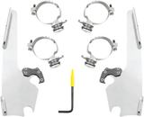 MEMPHIS SHADES Fats/Slim Windshield Trigger Lock Complete Mount Kit - Polished - XL MEK2054