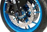 Puig Hi-Tech Parts 21623N Axle Sliders - Front - Black - Pair - Suzuki GSX-8R/S | Street