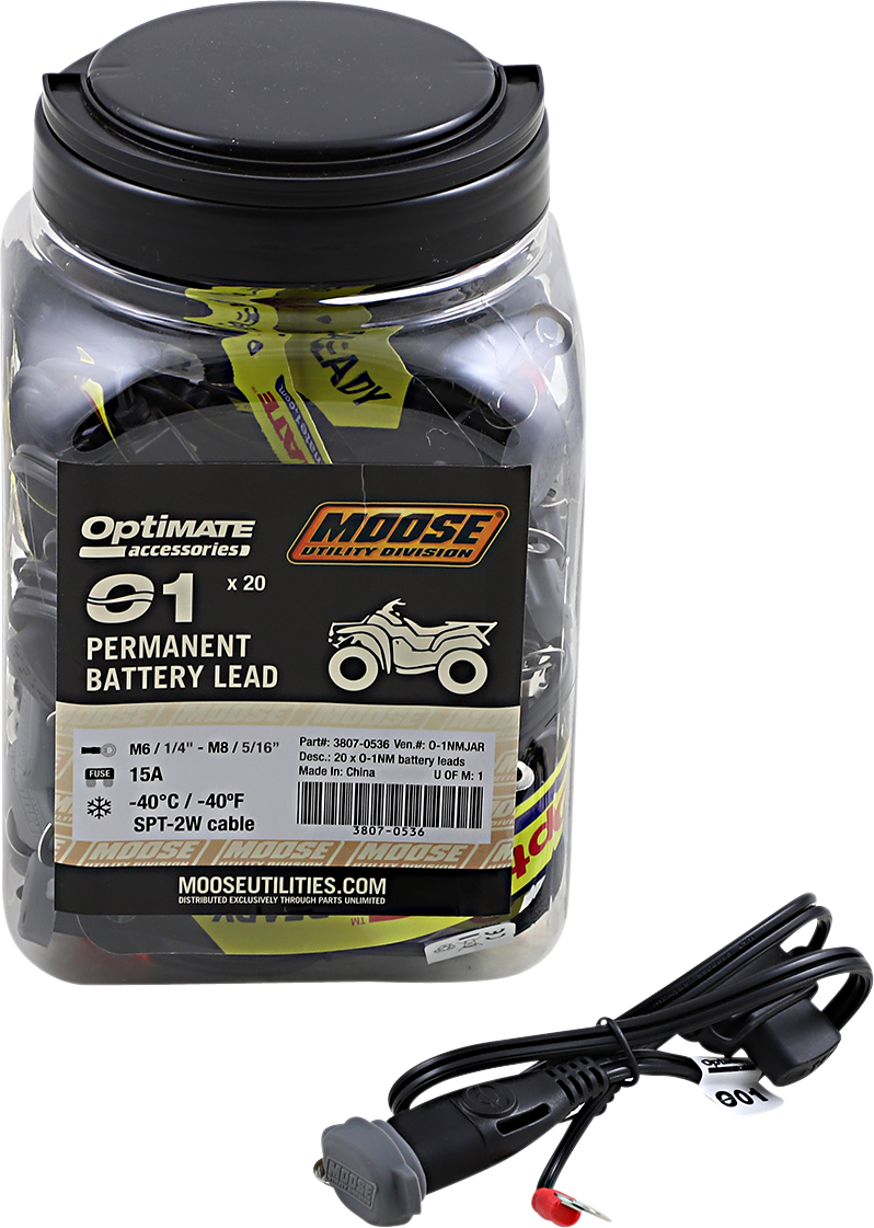 MOOSE UTILITY Battery Lead - O1 - SAE/12V - Permanent - 20 Pack O-01NM JAR