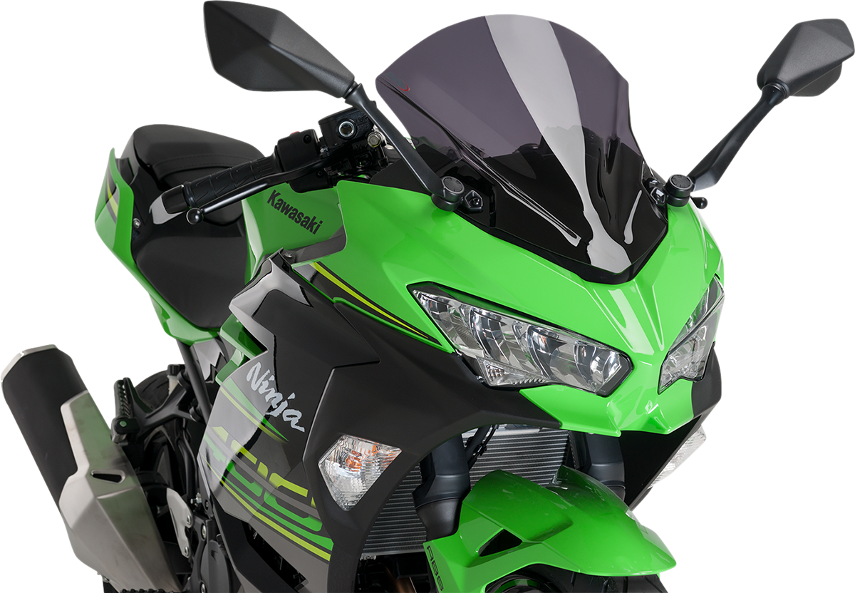Puig Hi-Tech Parts 9976F Race Windscreen - 15-3/4" - Dark Smoke - Kawasaki | Street