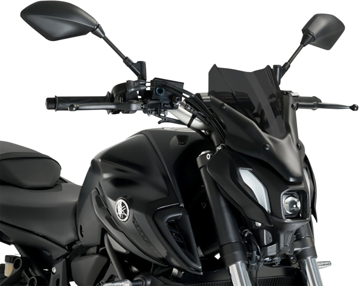 Puig Hi-Tech Parts 20618F New Generation Windscreen - 12-1/2" - Dark Smoke - MT-07 | Street