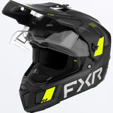 FXR Youth Clutch-X Helmet w/ Dual Shield | Black/HiVis | Sizes YL, YXL