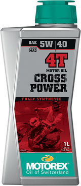 MOTOREX Cross Power Synthetic 4T Engine Oil - 5W-40 - 1L 308243
