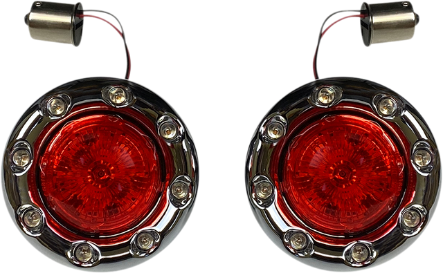 Custom Dynamics Bullet Turn Signal 1156 - Chrome - Red Lens PB-BR-RR 56-CR - Cycle City Outdoors