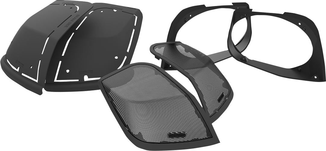 Hogtunes RETRO LID-RM Cut-In Saddlebag Speaker Adapter Kit | 6″ × 9″ | Black