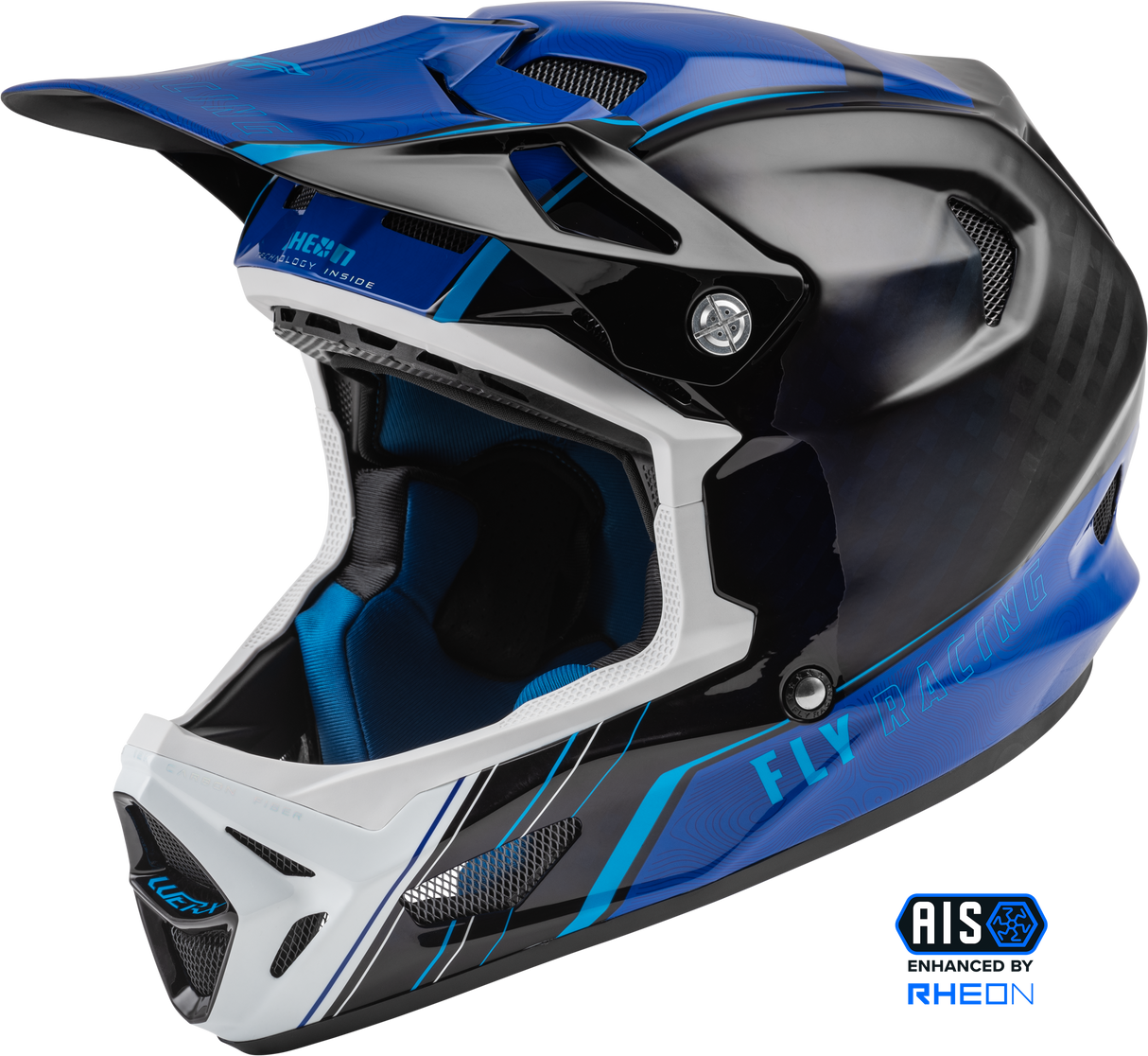 FLY RACING Werx R Helmet Blue/Carbon XS - Advanced Safety & Comfort