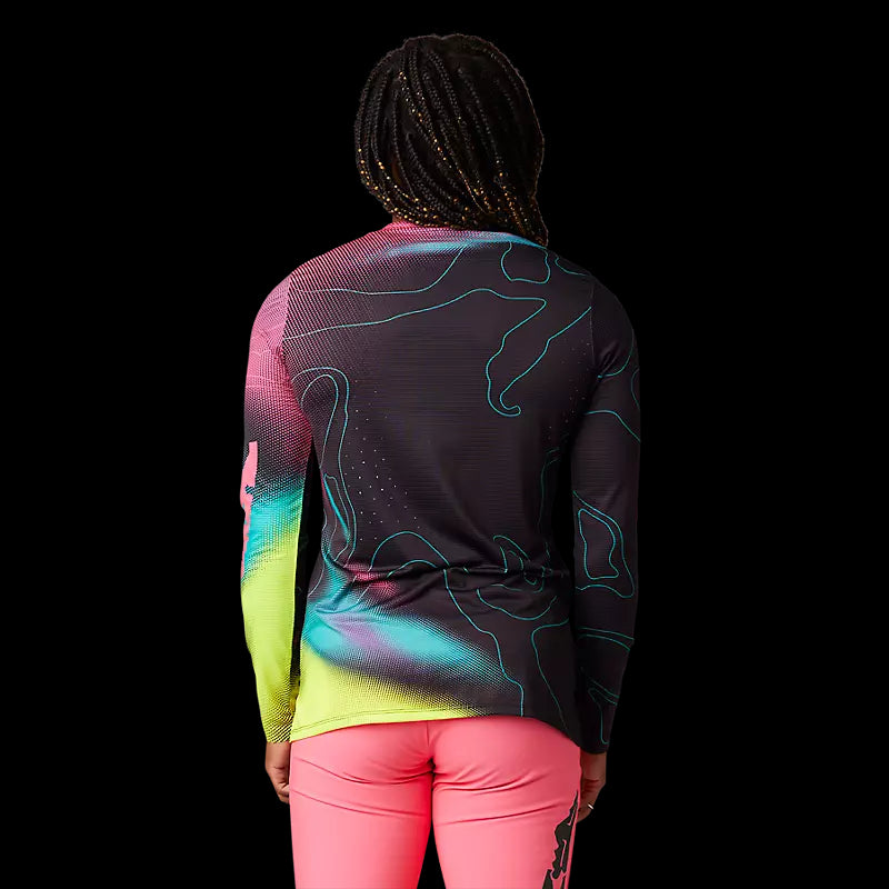 Fox Racing - Womens Flexair Ls Jersey Lunar - Blk/Pnk - S