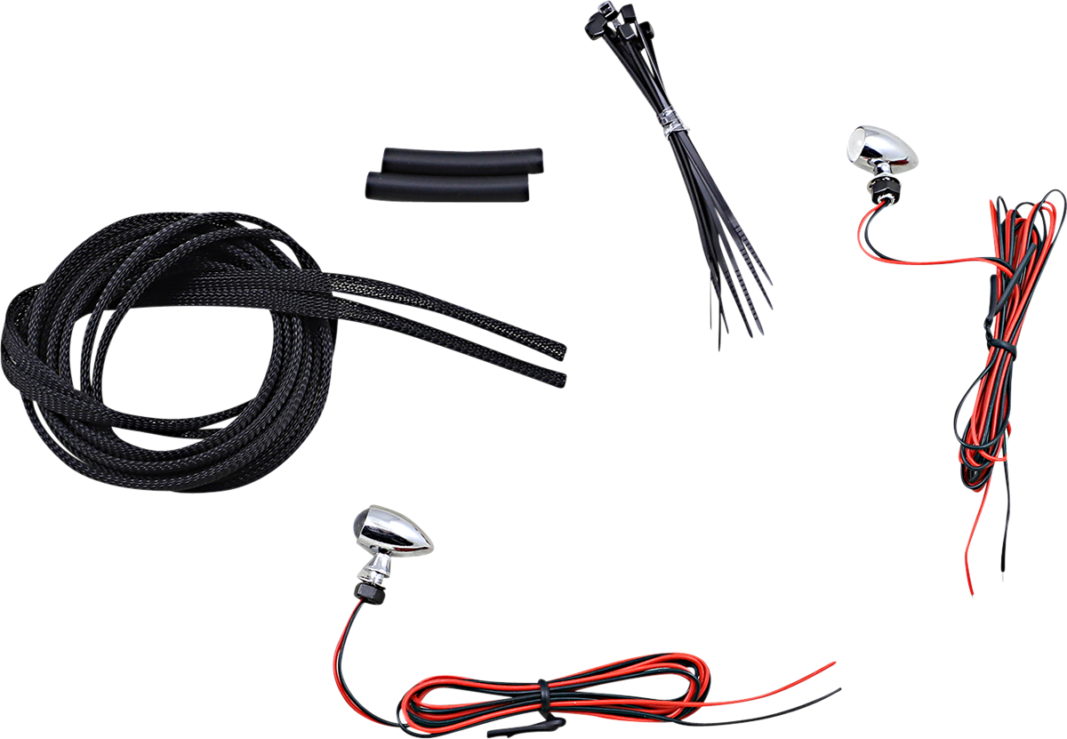 Custom Dynamics Micro Turn Signals - Red -Chrome CD-MICRO-R-C - Cycle City Outdoors