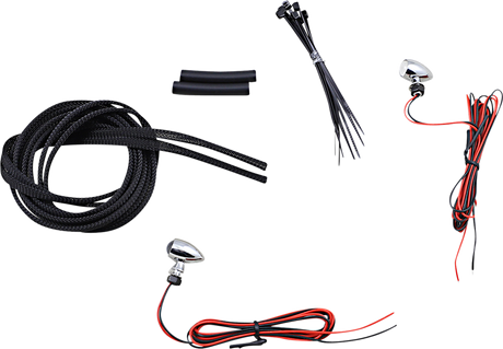 Custom Dynamics Micro Turn Signals - Red -Chrome CD-MICRO-R-C - Cycle City Outdoors