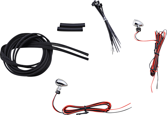 Custom Dynamics Micro Turn Signals - Red -Chrome CD-MICRO-R-C - Cycle City Outdoors