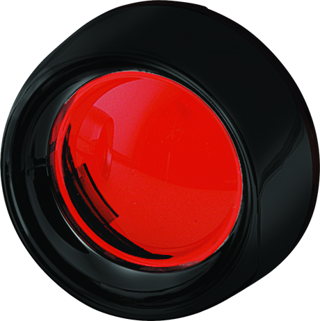 Kuryakyn Deep Dish Bezels Red Lens Gloss Black - Cycle City Outdoors