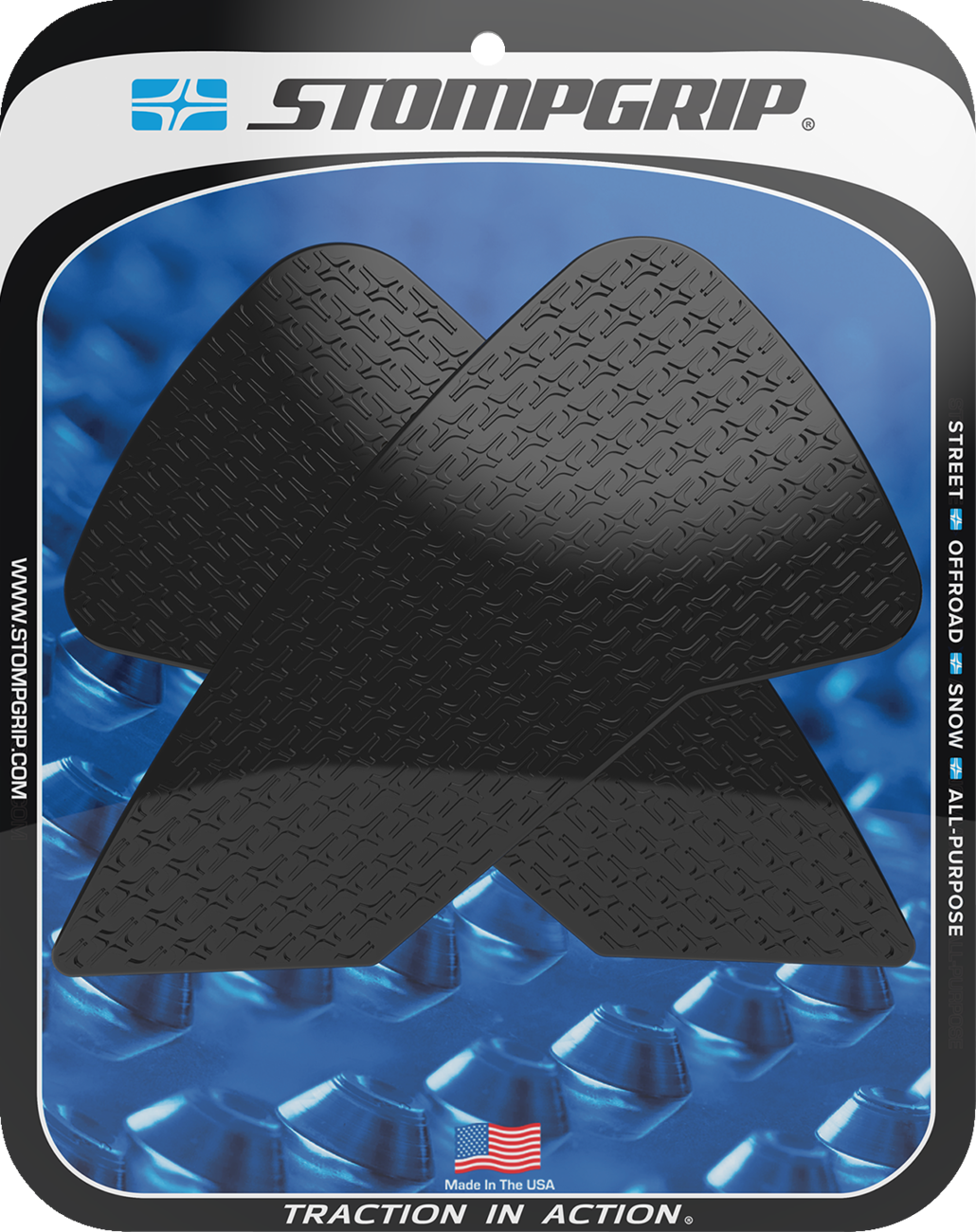 STOMPGRIP 55-14-0189B Tank Grips - Icon - Black - Honda - CRF '21-'25 | Street
