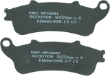 EBC SFA Series Organic Base Front Left Brake Pads - SFA281 (Honda Silver Wing / Kawasaki Vulcan S 2001–2016)