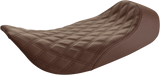 SADDLEMEN Renegade Solo Seat - Lattice Stitched - Brown - FLH '97-'07 - Part Number 897-06-002BLS