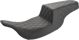 SADDLEMEN Step-Up Seat - Full Lattice Stitch - Black 897-07-175