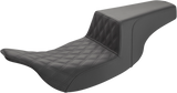 SADDLEMEN Step-Up Seat - Front Lattice Stitch - Black 897-07-172