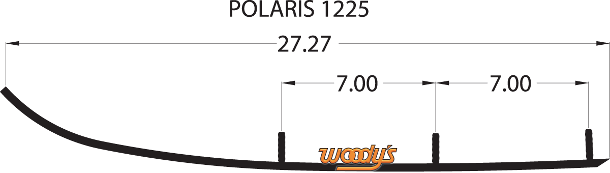 WOODY'S Top-Stock* Hard Surface Bar - 4" - 60? HSP-1225