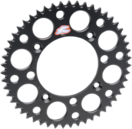 RENTHAL Rear Sprocket - Aluminum - 49 Tooth - Black - Yamaha 150U-520-49GBBK