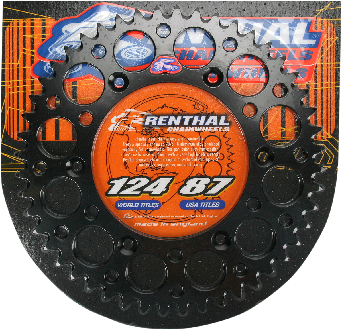 RENTHAL Sprocket - Black - 50 Tooth 224U-520-50GPBK - Cycle City Outdoors