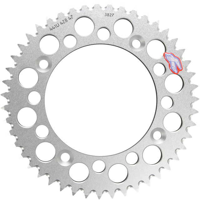 RENTHAL Rear Sprocket - Aluminum - 47 Tooth - Silver - Gas Gas/Husqvarna/KTM 441U-428-47GPSI