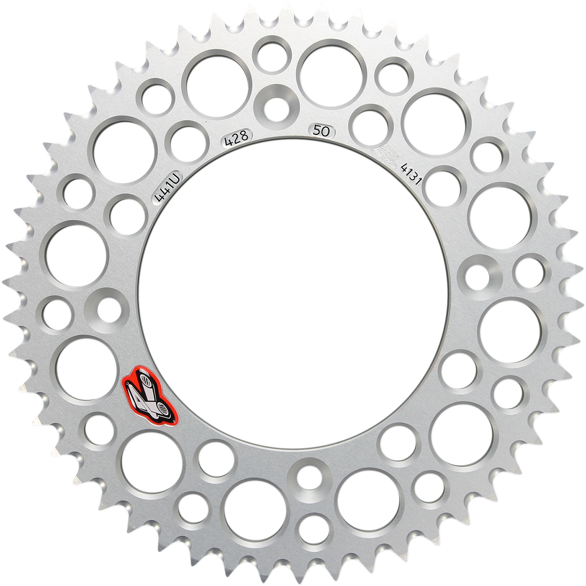 RENTHAL Rear Sprocket - Aluminum - 50 Tooth - Silver - Gas Gas/Husqvarna/KTM 441U-428-50GPSI