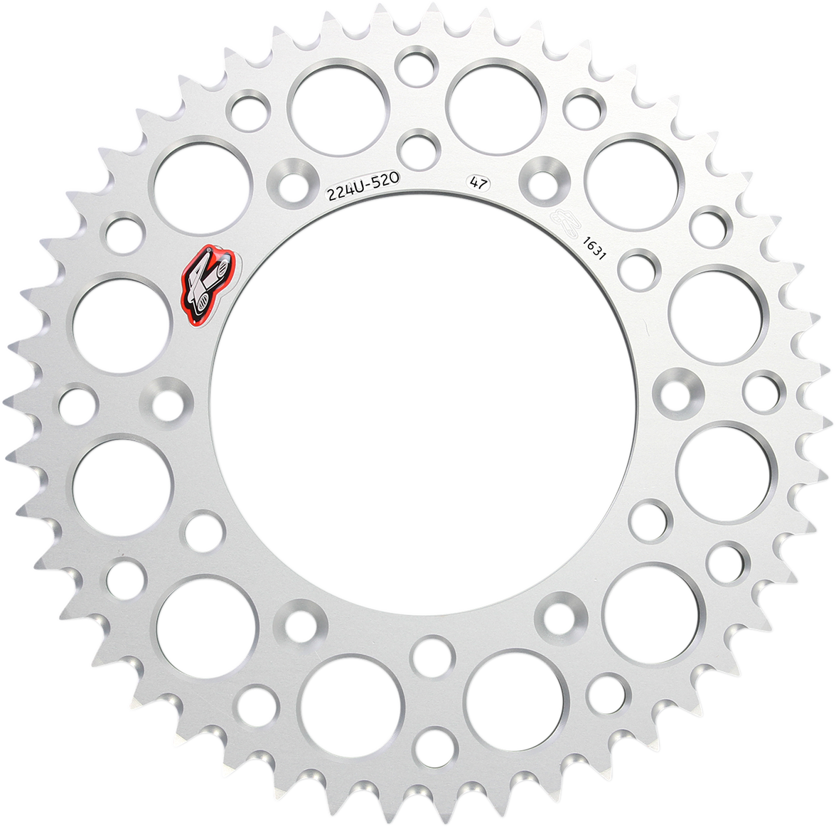 RENTHAL Rear Sprocket - Aluminum - 47 Tooth - Silver 224U-520-47GPSI