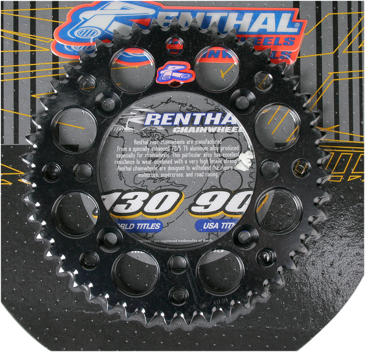RENTHAL Sprocket - Black - 47 Tooth 121U-428-47GPBK - Cycle City Outdoors