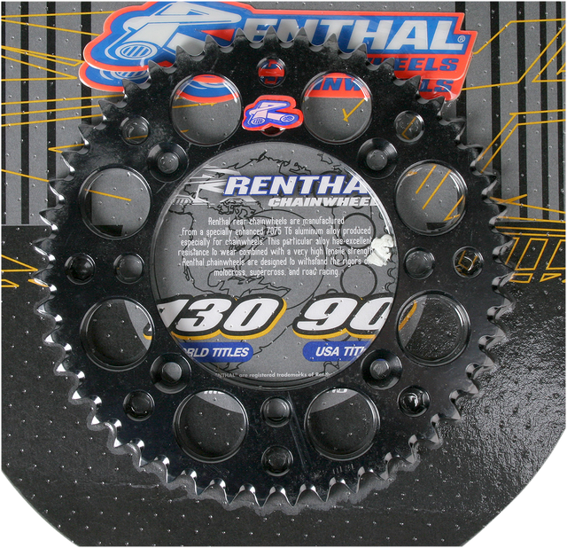 RENTHAL Sprocket - Black - 47 Tooth 121U-428-47GPBK - Cycle City Outdoors