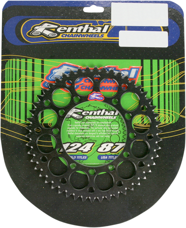 RENTHAL Sprocket - Kawasaki - Black - 50 Tooth 191U-420-50GEBK - Cycle City Outdoors