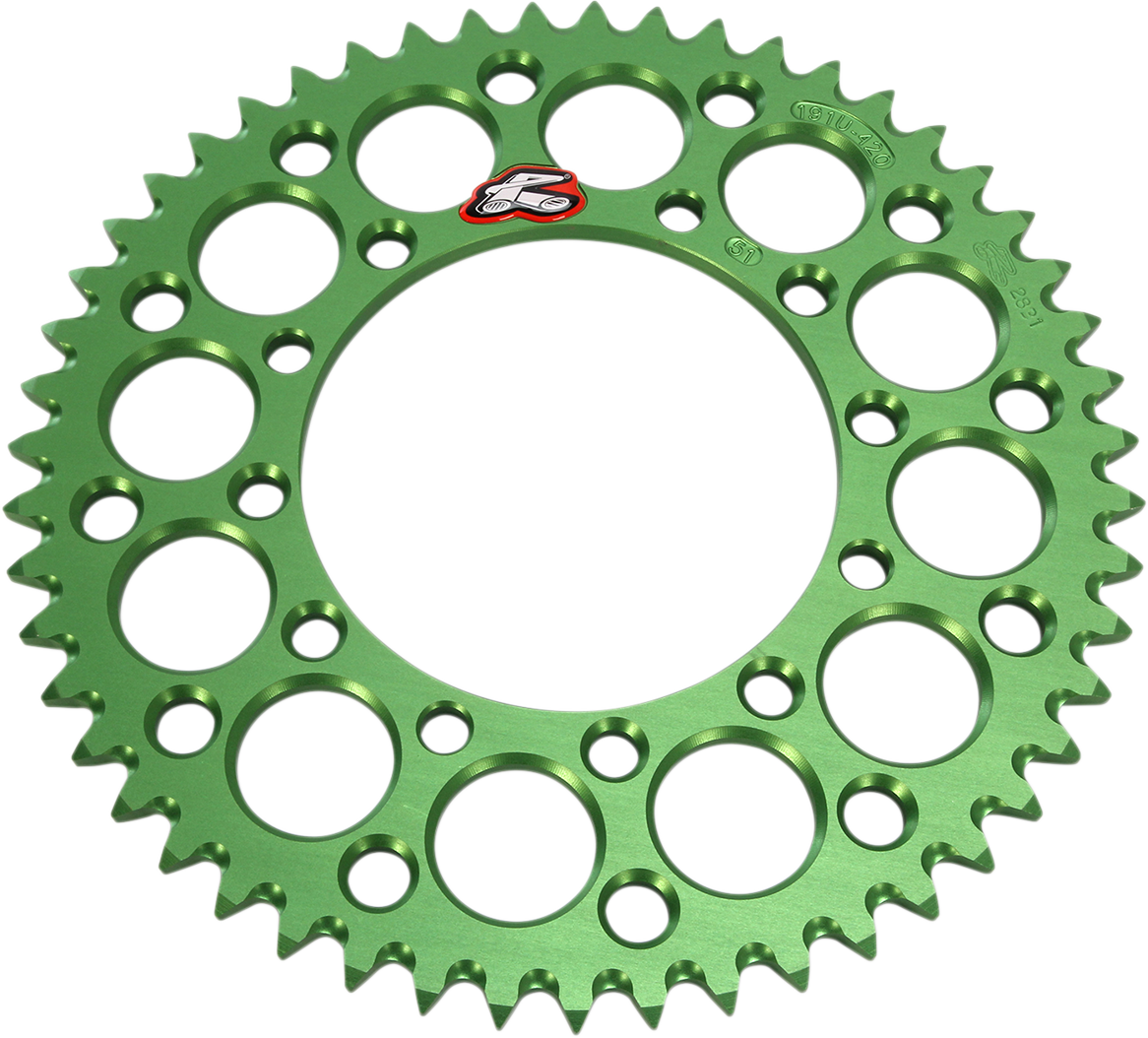 RENTHAL Sprocket - Kawasaki - Green - 51 Tooth 191U-420-51GEGN - Cycle City Outdoors