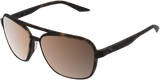 100% Kasia Aviator Sunglasses - Round - Havana - Bronze Polarized 61042-089-49