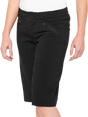 100% Women's Ridecamp Shorts - Black - Large 40037-00002