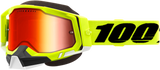 100% Racecraft 2 Snow Goggles - Fluo Yellow - Red Mirror 50012-00004