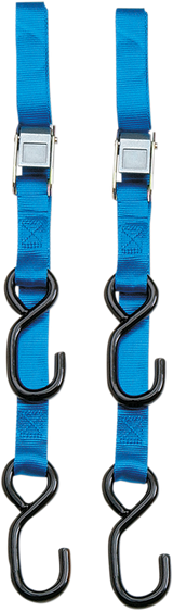 PARTS UNLIMITED 3920-0423 Tie-Down Straps - 1" x 7' - Cam Buckle - Heavy Duty - Blue | Adventure/ATV/UTV