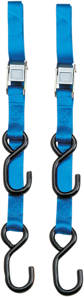 PARTS UNLIMITED 3920-0423 Tie-Down Straps - 1" x 7' - Cam Buckle - Heavy Duty - Blue | Adventure/ATV/UTV