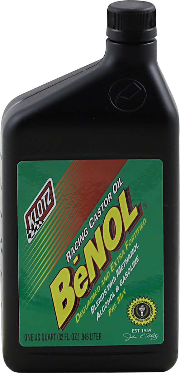 KLOTZ OIL BeNOL? Racing 2-Stroke Pre-Mix Castor Oil - 1 U.S. quart BC-172