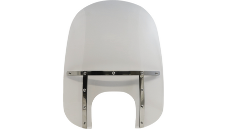 Clear Motorcycle Windshield with chrome straps
