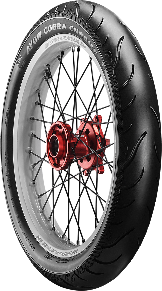 AVON Tire - Cobra Chrome AV91 - Front - 120/70-21 - Wide Whitewall - 68V 638157